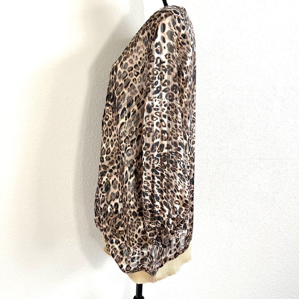 Mirror Image Leopard Print Blouse - Picture 6 of 10